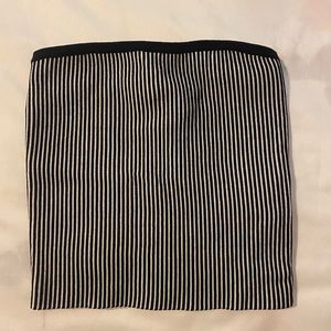 Black and white tube top